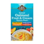 Pack variedad de crema y frutas de avena instantánea First Street